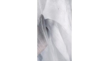 OEM Custom Floral Print Thick Turkey Crystal White Polyester Organza Wedding Dress Silk Brocade Embroidered Fabric1
