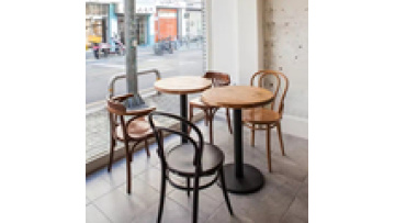 Cheap price new fashion modern commercial furniture coffee shop wood and metal kitchen  dining restaurant table1