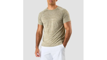 Custom Logo Shorts Sleeve Muscle Fit Man Polyester Blank T-shirt High Quality1
