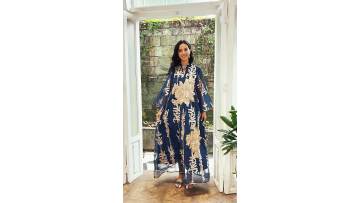 Beaded Mesh Abaya Evening Gown (1)