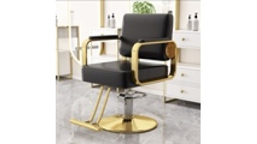 Free sample Wholesale  rotating Lifting PU leather stainless steel  beauty salon hair cutting swivel  styling barber chair1