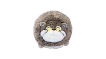 A round Otocolobus manul stuffed animal