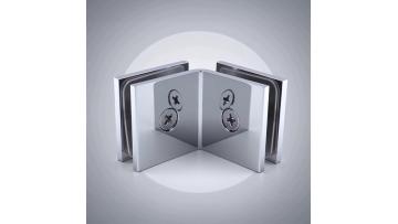 SVA-B024C-45 Brass 90 Degree Glass to Glass Clips Bathroom Door Clamp