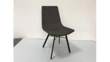Grey cloth dining chair