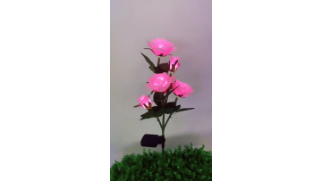 Solar LED  Vivid 5 Heads Rose Flower Formative Garden Light Outdoor Waterproof  Park  Pathway Garden Landscape  Decorative1