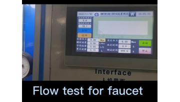 Flow test for faucet