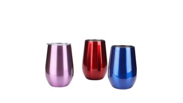 12oz insulated wine tumbler with lid