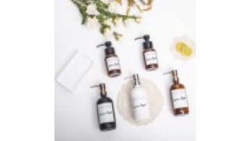 500ml Glass Soap Dispenser With Pump 16oz Bottle Set Of 2 And Melamine Tray. Large Refillable Amber Soap Dispenser Bottles1