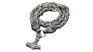 Stainless Steel Thor's Hammer Pendant Necklace by Viking Wolf Jewellery: Bold Viking Symbol for Strength and Style1