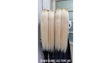 Wholesale blonde wig HD lace pre plucked human hair straight 613 lace frontal wigs 40 inch human hair full lace front wig1