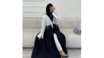 Islamic Clothing Dubai Women's Daily Open Abaya Embroidered Crepe Eid Traditional Women Muslim Dress Turkish Robe1