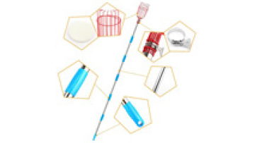 Fruit Picker Pole Tool With Basket Telescoping Long Handle, 35-65 Inch Adjustable Apple Orange Picker Pole Tool With Basket1