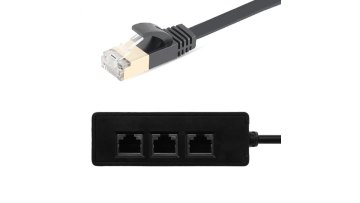 China Dongguan LAN Ethernet manufacture RJ45 Male to 3 x Female LAN Ethernet Splitter Adapter Cable1