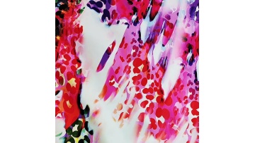 202 new high-quality tie-dye chiffon print fabric 100% polyester print chiffon dress of garments1