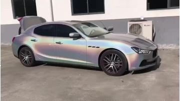 laser silver vinyl wrap