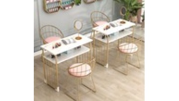 wholesale Free sample Modern style New models tempering glass wireless charge furniture Manicure Beauty salon Nail table1