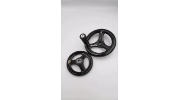 Milling machine /Grinding machine Keyway bore and top thread bore Bakelite round flange three spoke rotating handwheel1