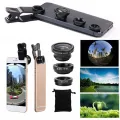 3 In 1 Fish Eye Lens Wide Angle Macro Fisheye Lens Zoom Lenses Kit With Clip For iPhone Xiaomi Samsung Mobile Phones Camera Lens