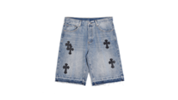 Street Wear Fashion Designer Men High Waist Embroidery Denim Shorts Custom Logo for Men1