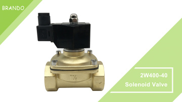 2W400-40 1 1/2'' 2 Way Normally Closed Water Air Gas Brass Solenoid Valve 12V 24V 110V 220V