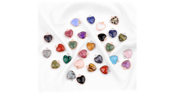 15MM Stone Heart Charms Pendant SP1737