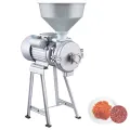 Commercial DryWet Peanut Butter MachineMaker 2200W Grain Mill Grinder For Beans Tofu SesameChili Sauce Corn Four Refiner Hot