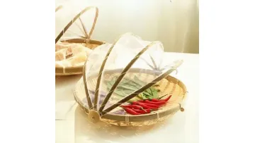 Bamboo Food Screen / Net-Covered Bamboo Basket1