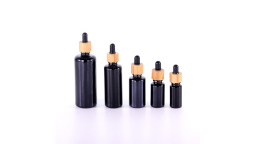Round shoulder bamboo dropper bottle