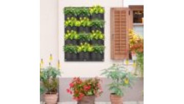 Wholesale Recycled 7/18/36/64 Pockets Wall Hanging Planter Felt Planting Bag Vertical Garden Bags1
