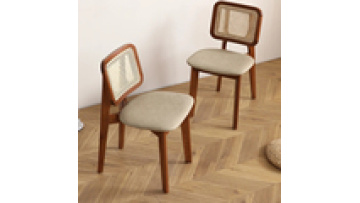 Low price modern furniture coffee shop wood and rattan luxury restaurant chair1