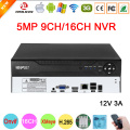 Remote Control 12V 3A Max 8TB SATA Hi3536D XMeye Audio H.265+ 5mp 16CH 16 Channel 9CH Human Face Detection Onvif IP CCTV DVR NVR