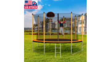 US Stock ASTM Approved 10ft Trampoline with Net Enclosure saltarin trampolin1