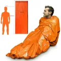 1pc Portable PE Survival Sleeping Bag Outdoor Thermal Keep Warm Waterproof Camouflage Emergency Blanket Camping Sun Protection