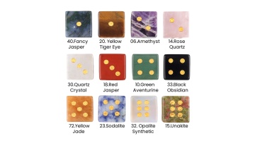 Natural Hand Carved 16mm Gemstone Dices for Game Royal Play SP1099