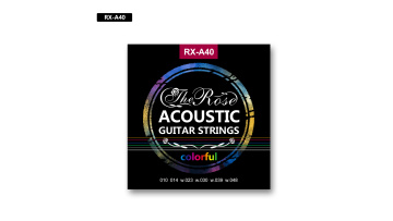 colorful acoustic guitar strings