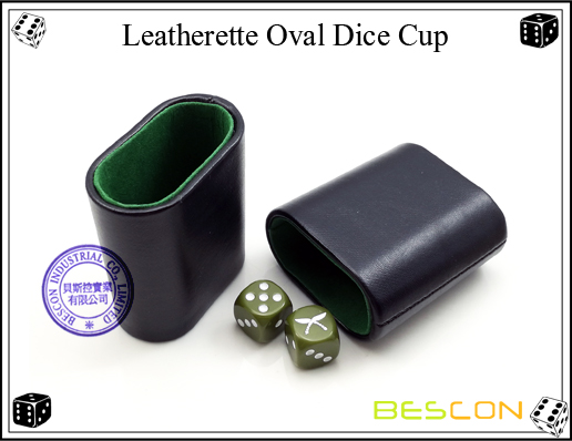 Leatherette Oval Dice Cup2