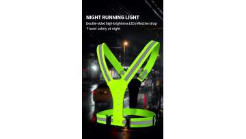 Outdoor Type-c Charging Sport vest LED light Running Reflective Safety Vest Reflective Safety Clothing with Front and Back Light1
