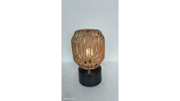 Rechargeable desk lamp paper rope lampshade