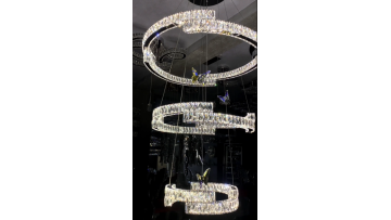Sparkling Ring Crystal Round Chandelier