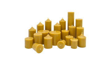 Beeswax pillar taper candles