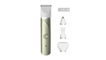 Dark green 4 in 1 set usb rechargeable electric washable beard trimmer waterproof for man as a gift1
