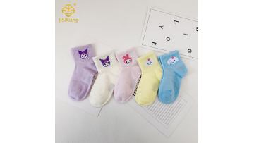 Cartoon Kuromi Short Socks for Girls, Boneless Socks