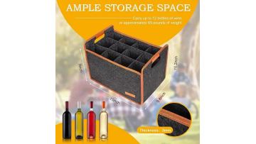 Insulation thickened reusable 12 bottle wine tote