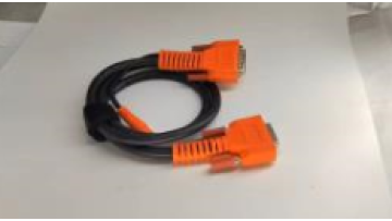 Orange double-ended automotive diagnostic connector cable
