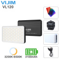 VIJIM VL120 8W 3200K-6500K Ultra Thin LED Video Light Pocket Fill Light With Soft Box Diffuser 6 RGB Color Filter Cold Shoe
