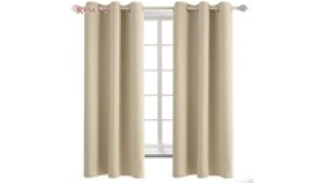 Modern Minimalist Bedroom Balcony Study Beige High Quality Blackout Finished Curtains1