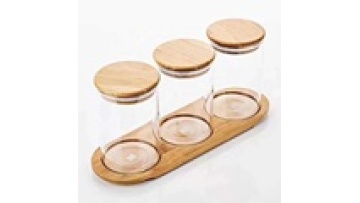 Airtight Smell Proof High Borosilicate Grain Spices Glass Dry Glass Food Storage Container With Bamboo Lids1