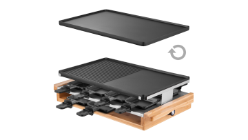 bamboo base raclette grill