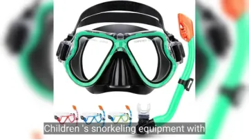 Children's Snorkeling Equipment with Dry Top Snorkel, Leak-Proof and Fog-Proof Panoramic View1