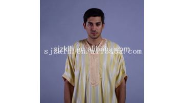 short sleeve designer thobe djellaba for men muslim robe men1